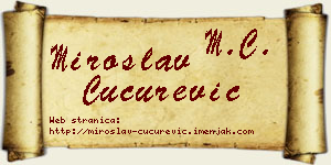 Miroslav Cucurević vizit kartica